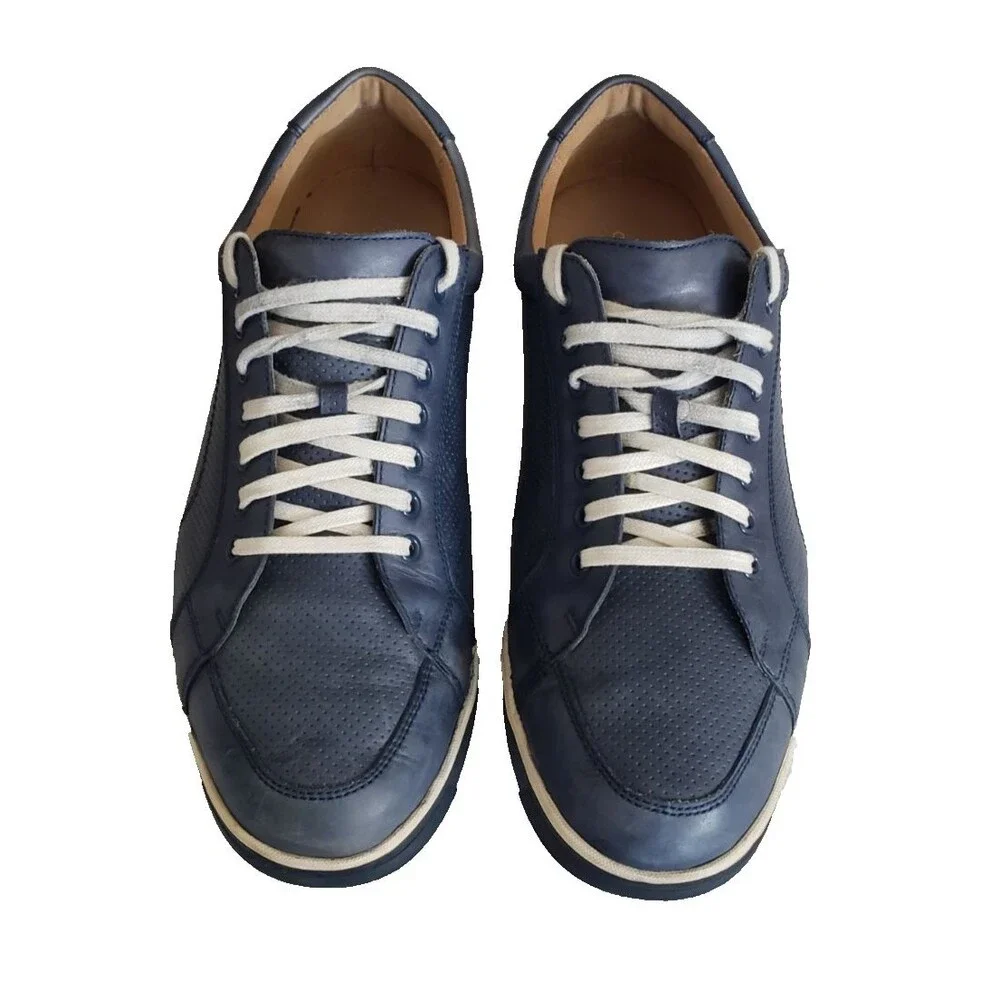 Cole Haan Vartan Sneakers Men's Size 12M Blue Leather Perforated Oxford Shoes